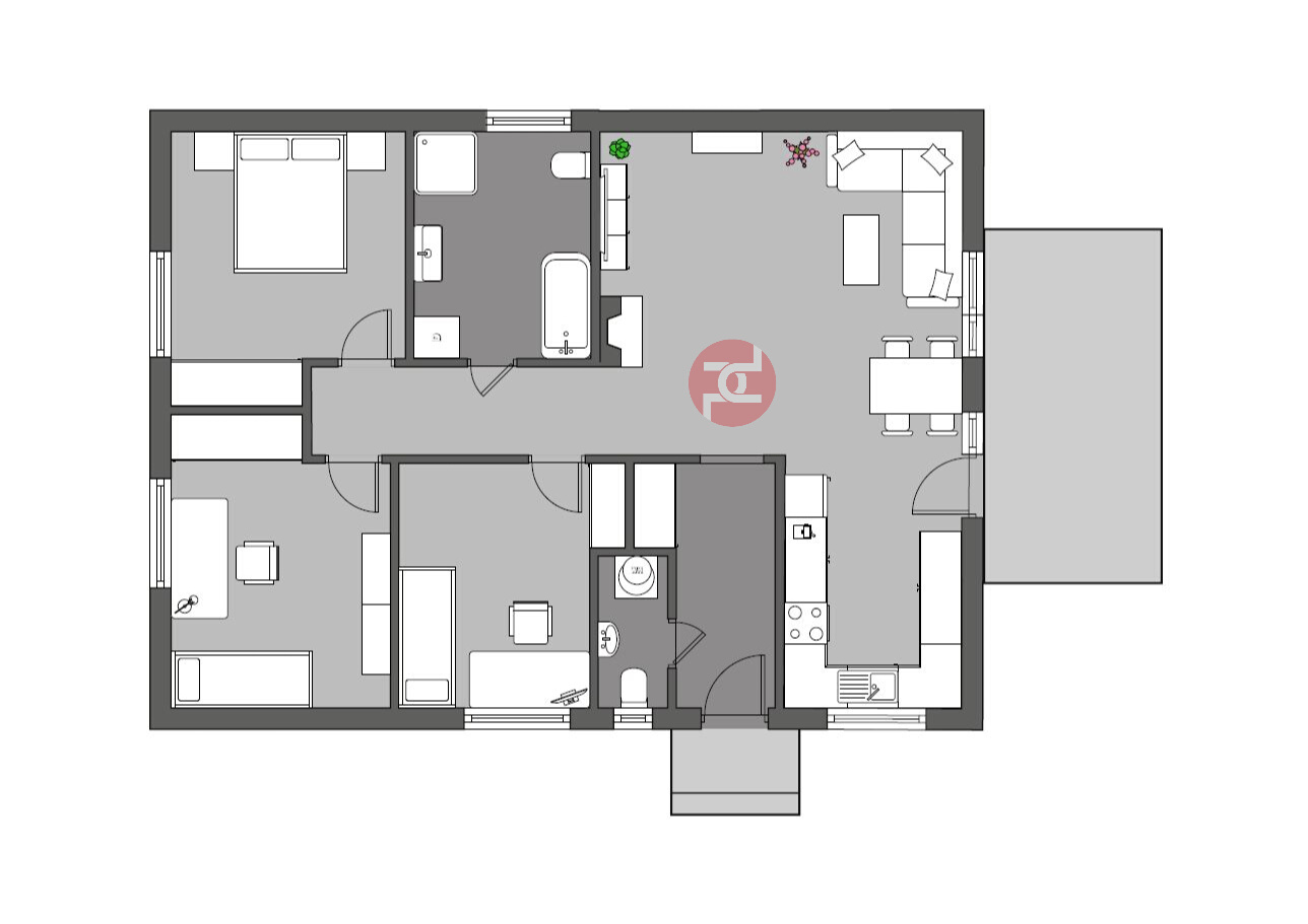Novostavba v ŠTANDARDE podľa výberu | 4-izb. bungalov | pozemok 519 m2 | v tichom prostredí | Lužianky